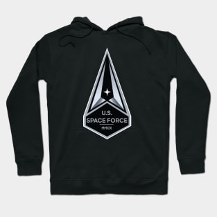 Space Force Official Service Patch -Black & White Version Hoodie